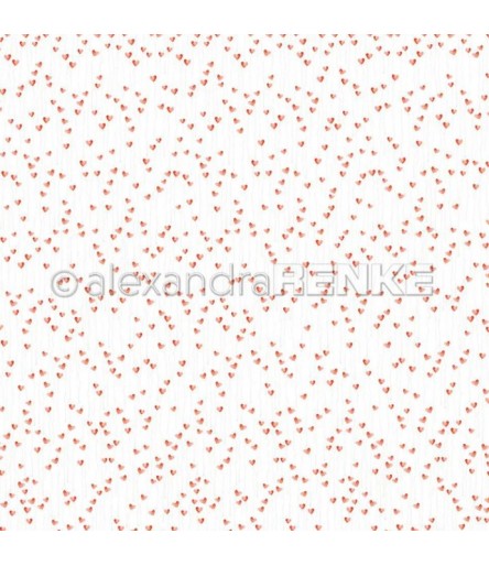 Scrapbooking Papier Feine Herzen am Stiel - Alexandra Renke