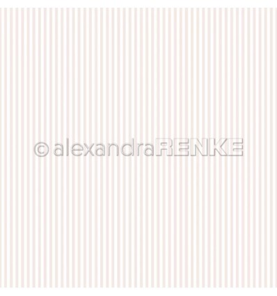 Scrapbooking Papier Schmale rosa Streifen - Alexandra Renke