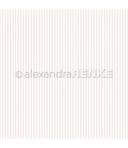 Scrapbooking Papier Schmale rosa Streifen - Alexandra Renke