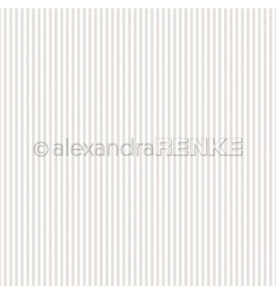 Scrapbooking Papier Schmale graue Streifen - Alexandra Renke