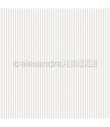 Scrapbooking Papier Schmale graue Streifen - Alexandra Renke