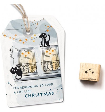 Ministempel Sternenwolke3 - cats on appletrees