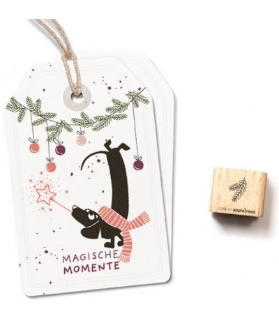 Ministempel Tannenzweig4 - cats on appletrees