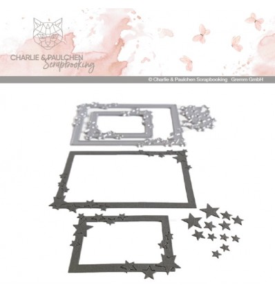 Stanzschablonen Sternenrahmen A6 - Charlie und Paulchen