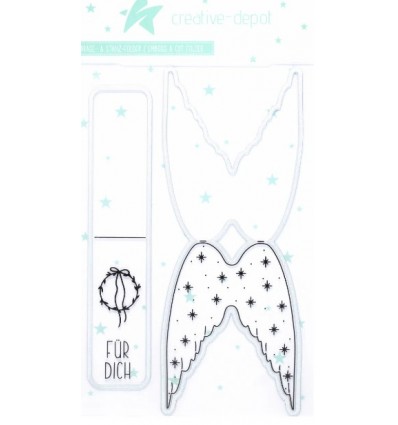 Stanzformen Set Klappkarte Engelsflügel - Creative Depot