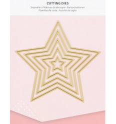 Pochoirs à découper étoiles, lot de 5 - VC