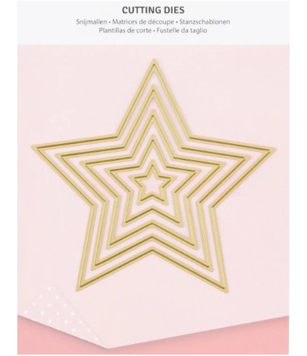 Pochoirs à découper étoiles, lot de 5 - VC