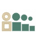 Die cut, Mini circles + squares, scalloped - VC