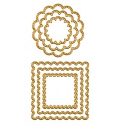 Die cut, Mini circles + squares, scalloped - VC