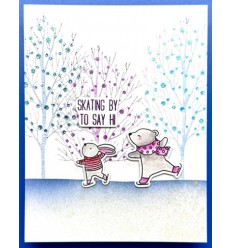 Stamp &amp; Stencil Set Ethereal Trees - Simon Hurley