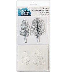 Stamp &amp; Stencil Set Ethereal Trees - Simon Hurley