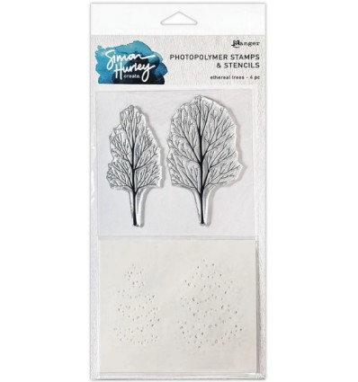Stamp & Stencil Set Ethereal Trees - Simon Hurley