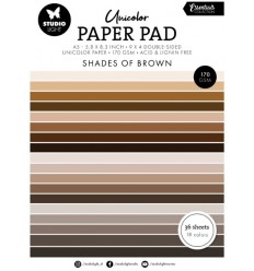 Scrapbooking Paper Pad  Shades of Brown A5 - Studio Light