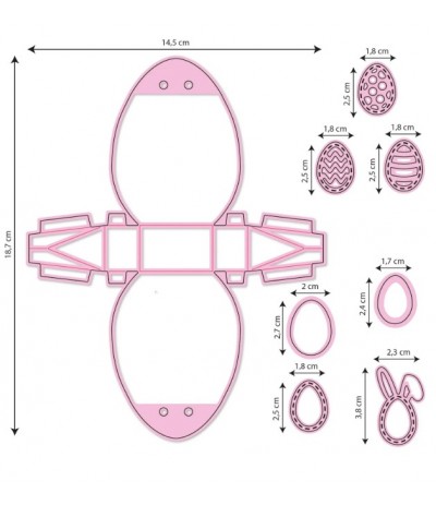 Stanzschablonen "Ostereier" Multi Frame Box - Nellie's