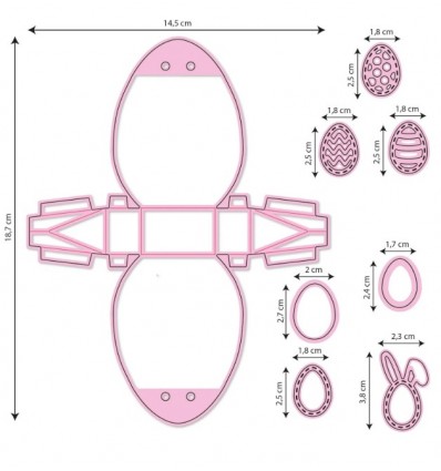 Stanzschablonen "Ostereier" Multi Frame Box - Nellie's