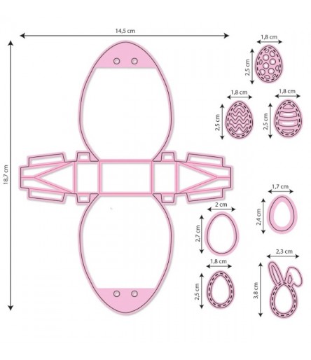 Dies "Easter eggs" Multi Frame Box - Nellie's