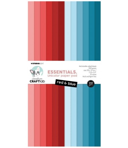 Scrapbooking Papier red & blue 30 x 15 cm - Studio Light