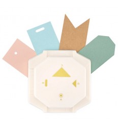 4-in-1 hole punch for retro labels