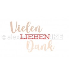 Stanzschablone Vielen LIEBEN  Dank - Alexandra Renke