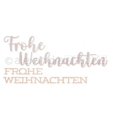 Stanzschablonen Duo Frohe Weihnachten - Alexandra Renke