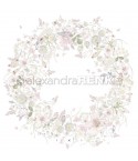 Scrapbooking Papier Blütentanz im Kranz - Alexandra Renke