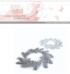 Die cut wreath pine branches - Charlie &amp; Paulchen