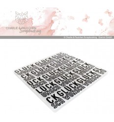 Prägefolder Glückwunsch Typo - Charlie &amp; Paulchen