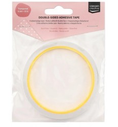 Double-sided adhesive tape, transparent, 6 mm x 15 m