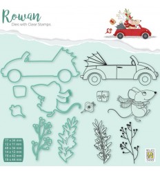 Diecut an Clear Stamp Set Christmas Mouse - Nellie Snellen