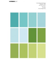 Scrapbooking Papier blue green 30 x 15 cm - Studio Light