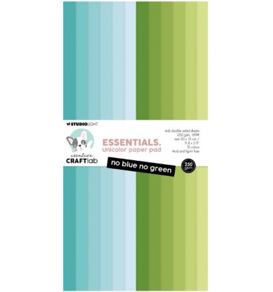 Scrapbooking Papier blue green 30 x 15 cm - Studio Light