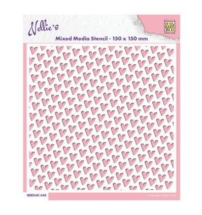 Stencil Pochoir cœurs - Nellie's