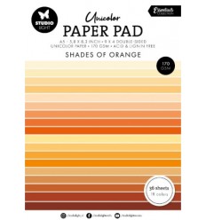 Scrapbooking Paper Pad Shades of Orange A5 - Studio Light