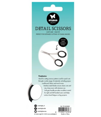 Detail Scissors Soft Grip Fine Tip