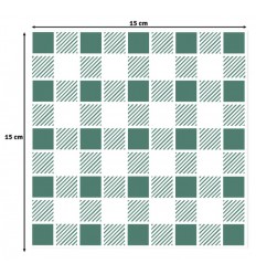 Stencil Checkered Kitchen Towel on the farm - VC