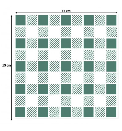 Pochoir à carreaux pour torchon de cuisine - VC