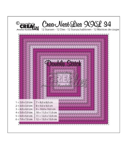Matrice de découle Double stitchlines square - Crealies