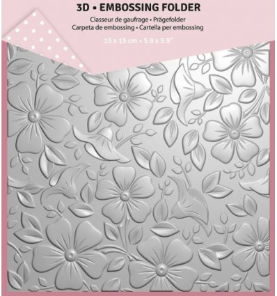 Pochoir à gaufrer « Fond floral », 15 x 15 cm - VC