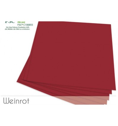 Scrapbooking Papier in weinrot, 12 Stk. - FK