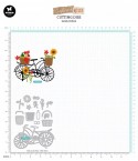 Stanzschablonen Fahrrad mit Blumen - Studio Light