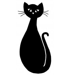 Kleine Katze Schwarz Stempel