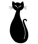 Kleine Katze Schwarz Stempel