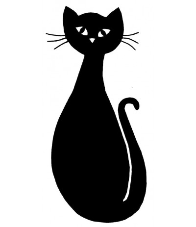 Kleine Katze Schwarz Stempel