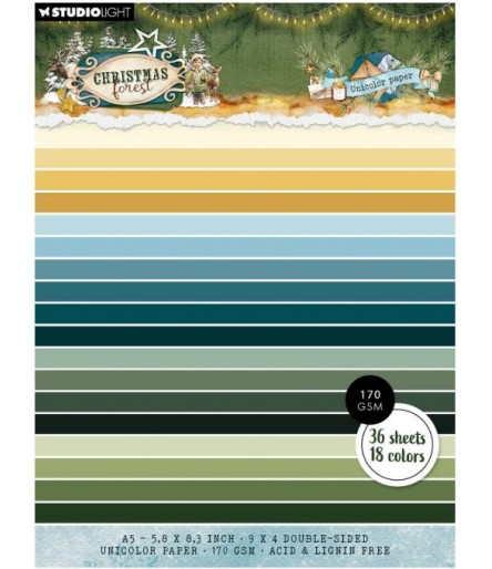 Scrapbooking Paper Pad Forest Uni A5 - Studio Light