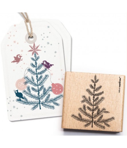 Tampon « sapin de Noël »- cats on appletrees