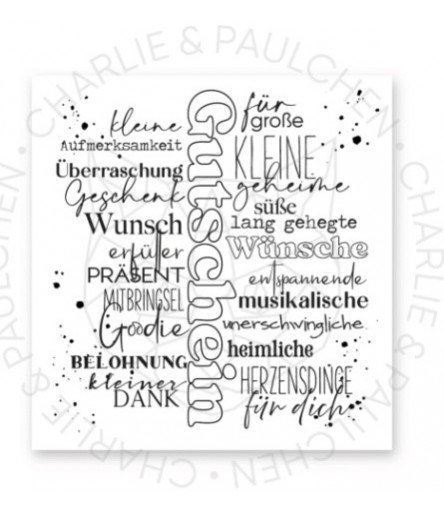 Silikonstempel  Gutschein Hintergrund - Charlie und Paulchen