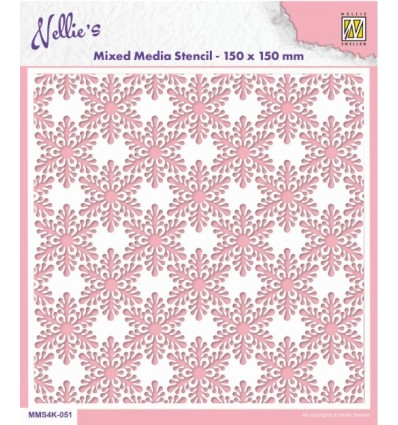 Stencil Schablone Schneeflocken - Nellie's