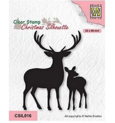 Clear Stamp Deer with Young - Nellie's Choice