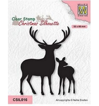 Clear Stamp Deer with Young - Nellie's Choice