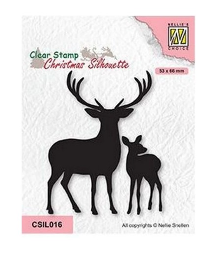 Clear Stamp Deer with Young - Nellie's Choice